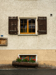 Single Window Along Narrow Road In Zermatt