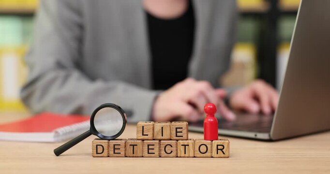 Engaging moments of a person using a lie detector tool in a cozy workspace