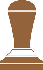 Wooden stamp icon approval seal graphic