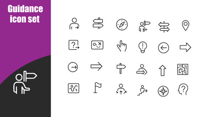 Guidance icon set