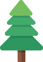 Stylized green christmas tree icon