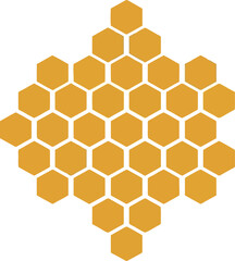 Golden honeycomb hexagon pattern