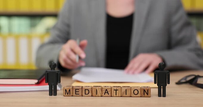Resolving conflicts through mediation at a peaceful meeting in a modern office