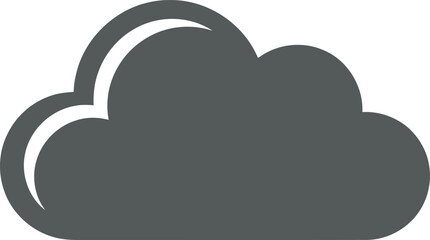 Cloud computing data storage icon - modern digital technology symbol