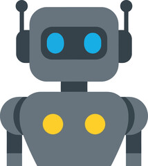 Modern flat design robot icon - artificial intelligence & technology