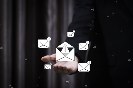 A cybersecurity alert indicating a phishing scam or malware threat. This dangerous email requires immediate action to protect against data theft and unauthorized system access.