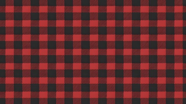 A texture background of red and black buffalo plaid (flannel shirt pattern)