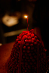 Candles on a birthday cake