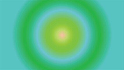 Abstract concentric circles gradient background in shades of green blue and yellow for creative design