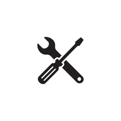 repair icon. tool wrench, spanner, gear, settings icon symbol sign. vector illustration