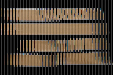 Abstract digital glitch pattern background with textured beige bands