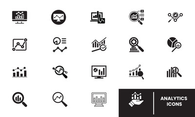 Information Business analytics Icon collection outline icon set. data, graph, stats, chart linear business-related vector icons representing