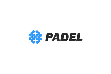 iconic padel logo design vector ideas. creative bold symbol for paddle and tennis sport business isolated on white background