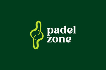 line art padel zone icon logo vector design template. monogram P and D iconic symbol for tennis and paddle sport business with simple, modern and elegant styles. 