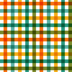 Seamless Gingham Plaid Pattern in Autumn Colors