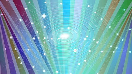 Digital technology and big data analysis background. Abstract technology background with glowing...