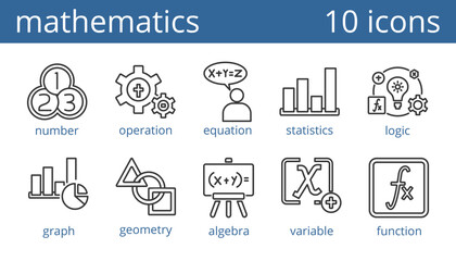 mathematics  icon vector illustration concept	

