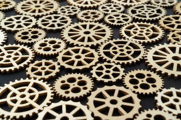 Gear concept on black background