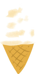ソフトクリームのイラスト