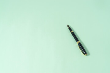 Black color pen with a copy space