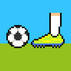 football soccer shoes sport pixel art