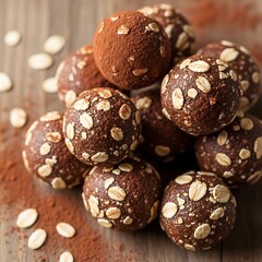 Delicious healthy chocolate oat energy balls rich in flavor and nutrients homemade treat