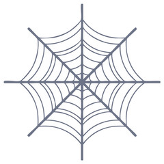 Spiderweb Illustration, Hand-drawn Halloween Holiday Symbol