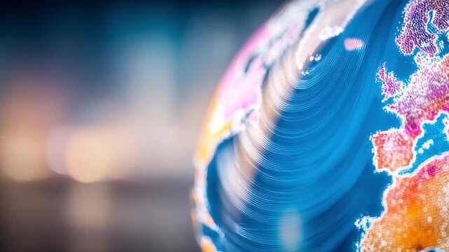 Global Vision: The world, a symbol of interconnectedness, is captured in a captivating visual, showcasing its diverse continents and oceans.