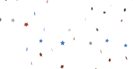 Abstract star background illustration with red, white, and blue stars. Ideal for patriotic or festive themes, celebrations, and designs.