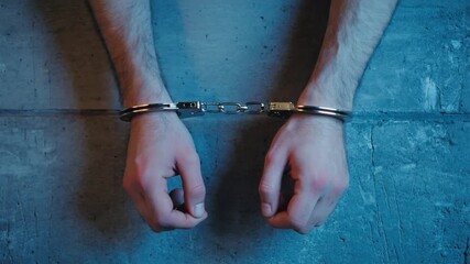 Businessman in handcuffs. Tax evasion.