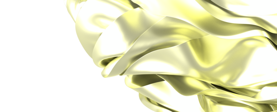 Elegant abstract background featuring flowing folds of yellow silk or satin. This design conveys luxury, smoothness and is perfect for various c