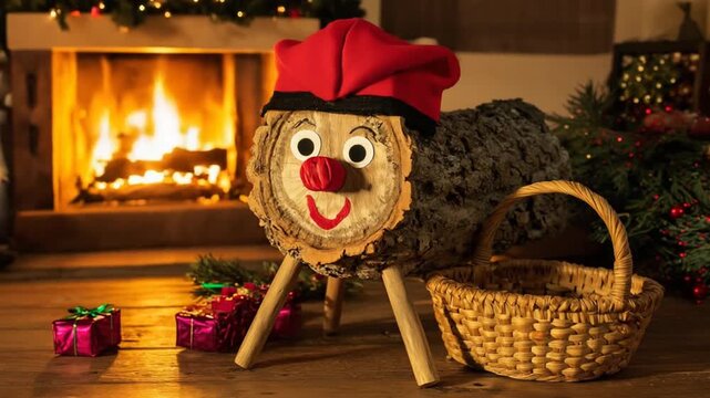 Caga tio in a house. Catalan tradition.