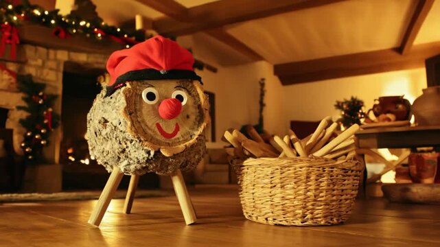 Caga tio in a house. Catalan tradition.