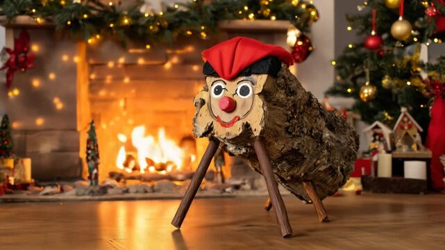 Caga tio in a house. Catalan tradition.