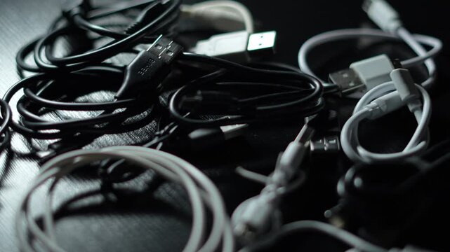 Various USB - TYPE-C cables and small connectors