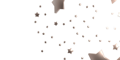 Abstract image of multiple stars floating over a white background. Use this elegant design for any...