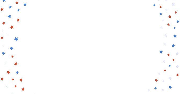 Abstract design of red, white, and blue stars, ideal for patriotic themes, independence day, and celebration backgrounds. Perfect for graphic de - Powered by Adobe