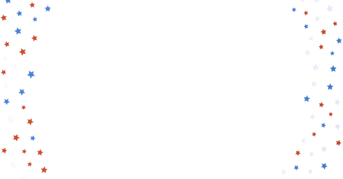 Abstract design of red, white, and blue stars, ideal for patriotic themes, independence day, and celebration backgrounds. Perfect for graphic de