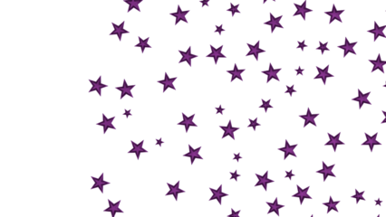 Abstract star pattern featuring a vibrant purple color scheme on a clean white backdrop, ideal for various design uses.