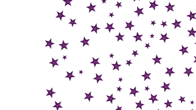 Abstract star pattern featuring a vibrant purple color scheme on a clean white backdrop, ideal for various design uses.