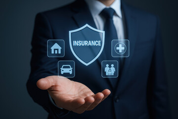 Insurance is essential for protecting assets and ensuring peace of mind. This illustrates various types of coverage including home, auto, and health insurance, highlighting their importance