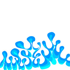 Blue Water Splash Illustration Representing Wave and Motion
