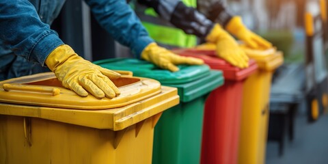 Waste sorting initiative promotes recycling and environmental awareness at a community event in the city