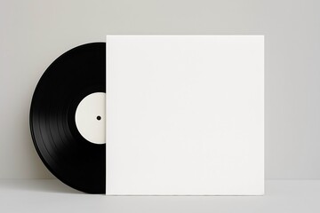 Blank DVD case, CD, or vinyl record package design template for music or data software