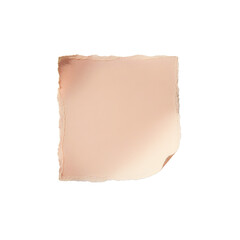 Torn blank paper in a soft pastel pink tone with a cream base. Features rough natural ripped edges and visible paper fibers, with gentle shadows under warm light. Conveys a minimal, aesthetic backgrou
