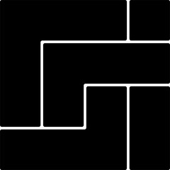 Black bento grid shapes