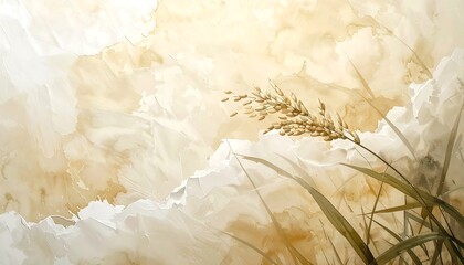 Artistic rendition of golden wheat against a cloudy, sepia-toned backdrop