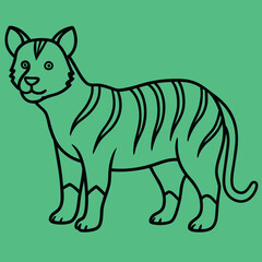 Detailed nature illustration of a majestic animal in vibrant cmyk colors with classic typography elements