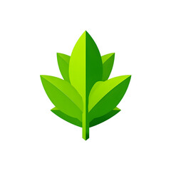 Vibrant stylized green plant icon symbolizing fresh nature growth