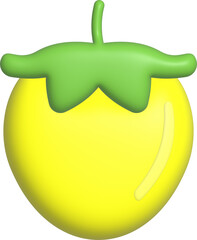 과일-야채-토마토-방울토마토-미니토마토-토마토꼭지-3d-입체-노랑